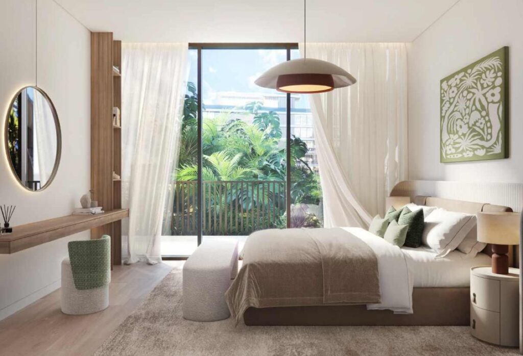 Premium 1-bedroom apartment in Mamsha Gardens with balcony overlooking Saadiyat Cultural District.