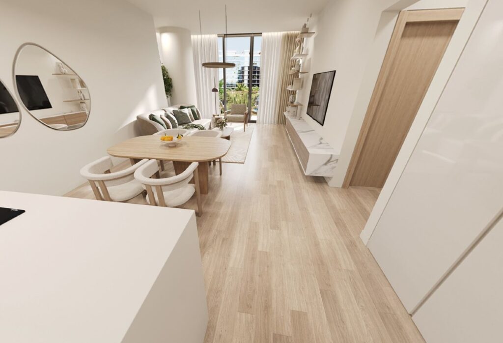 Premium 1-bedroom apartment in Mamsha Gardens with balcony overlooking Saadiyat Cultural District.