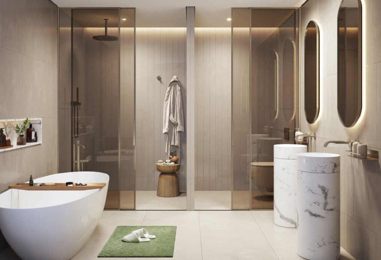 Premium 1-bedroom apartment in Mamsha Gardens with balcony overlooking Saadiyat Cultural District.