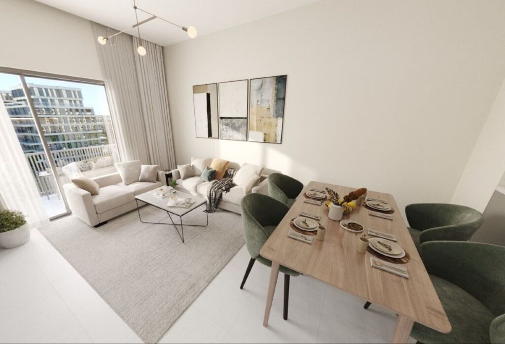 Reeman Living II 2BR apartment for sale in Al Shamkha with modern interior.