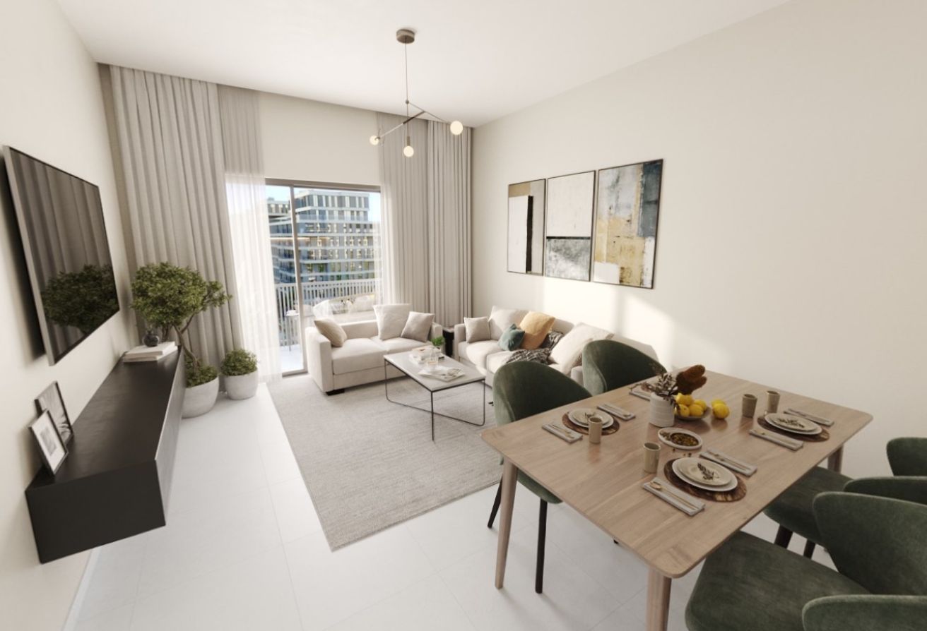 Reeman Living II 2BR apartment for sale in Al Shamkha with modern interior.