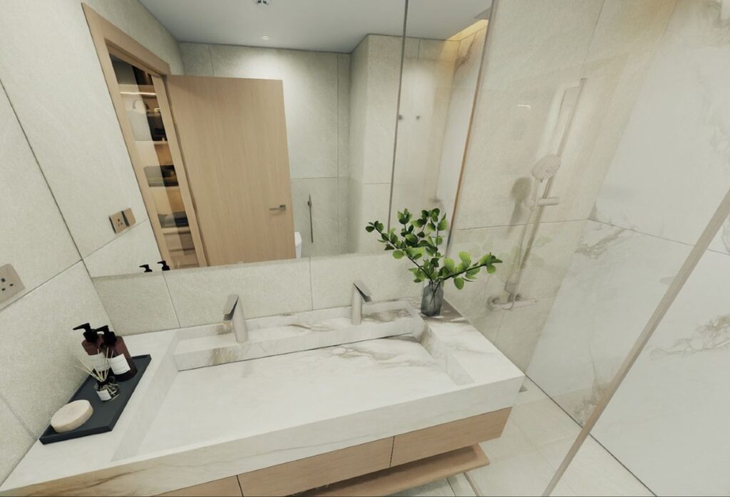 2 bedroom beachfront apartment with pool view at The Beach House, Fahid Island Abu Dhabi