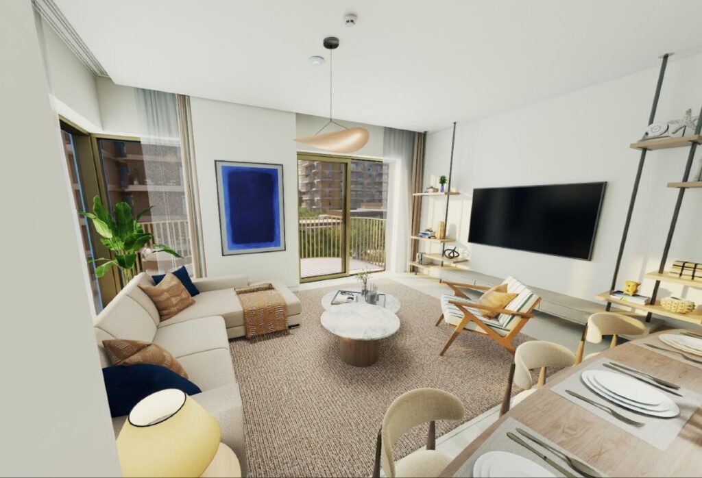 2 bedroom beachfront apartment with pool view at The Beach House, Fahid Island Abu Dhabi