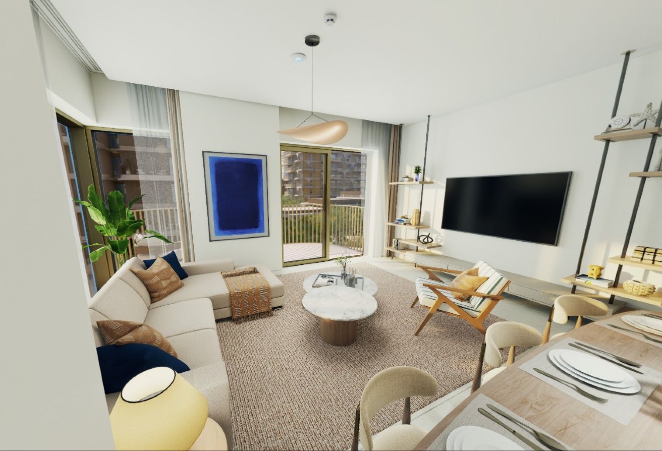 2 bedroom beachfront apartment with pool view at The Beach House, Fahid Island Abu Dhabi