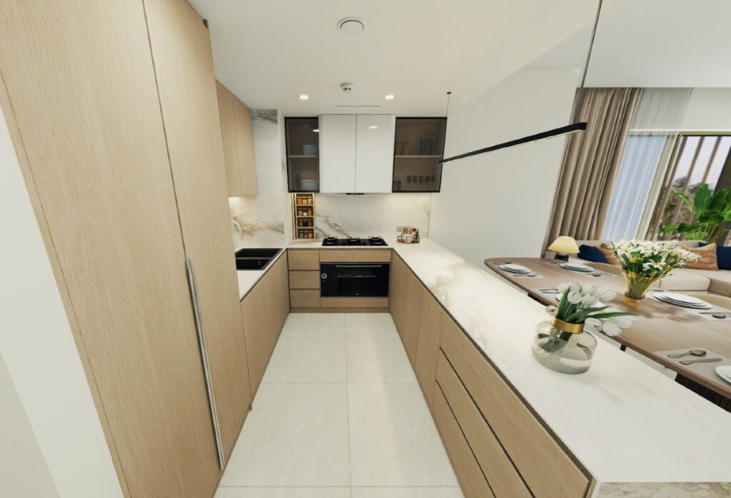 2 bedroom beachfront apartment with pool view at The Beach House, Fahid Island Abu Dhabi