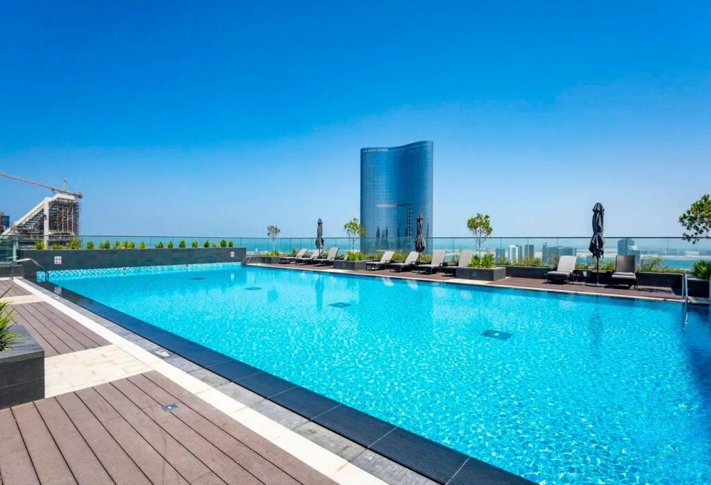 Canal Residence 2 bedroom maid apartment Al Reem Island balcony view