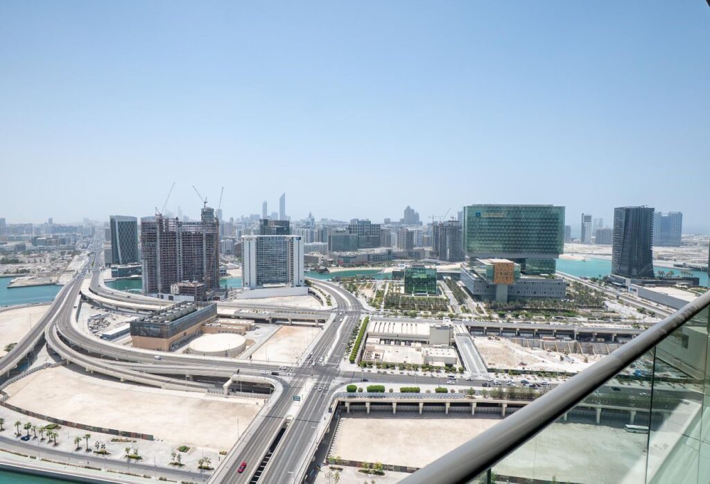 Canal Residence 2 bedroom maid apartment Al Reem Island balcony view