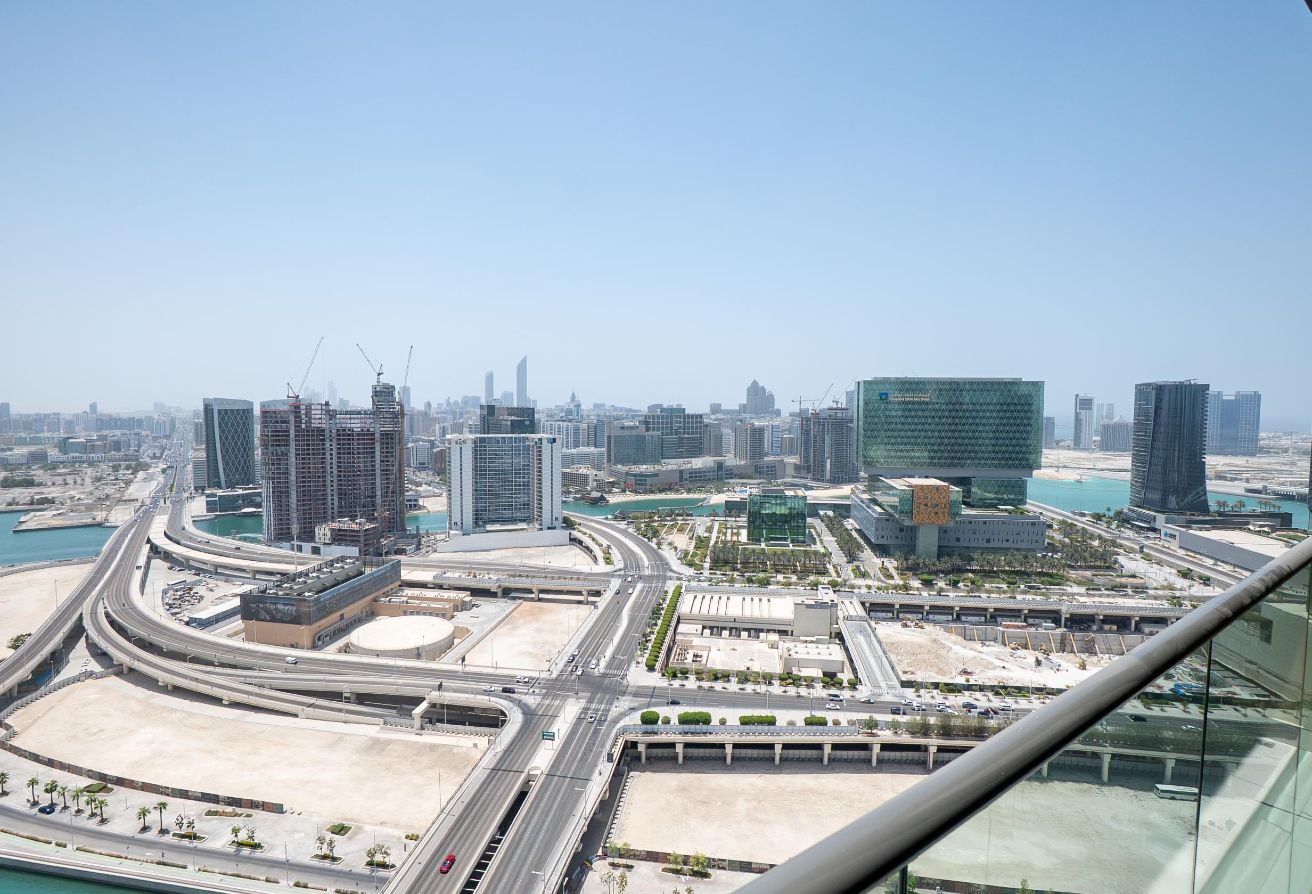 Canal Residence 2 bedroom maid apartment Al Reem Island balcony view