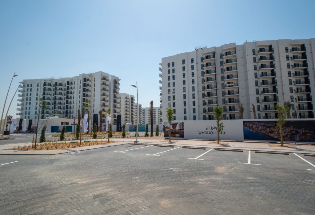 1 bedroom apartment Waters Edge Yas Island balcony view