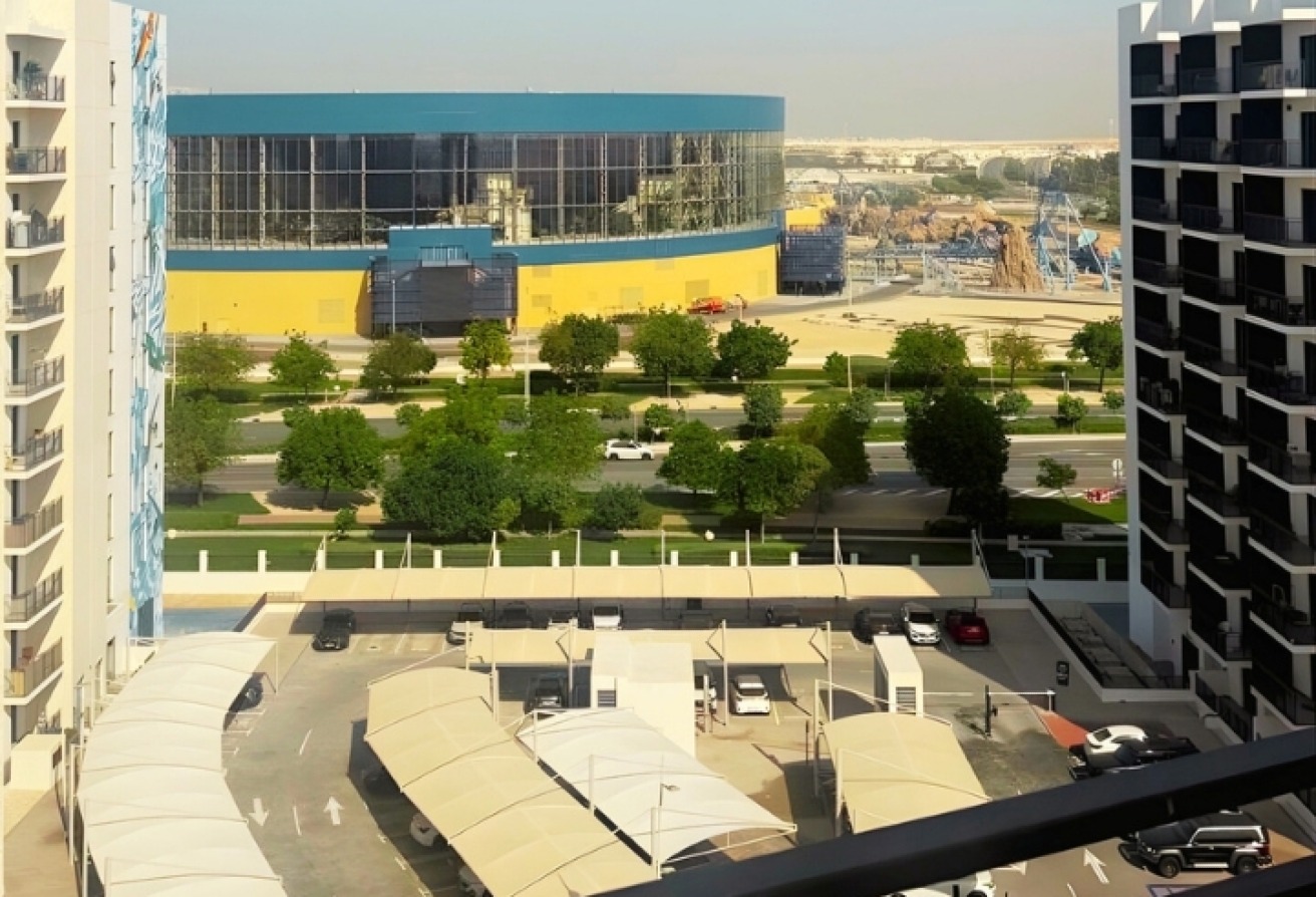 1 bedroom apartment Waters Edge Yas Island balcony view