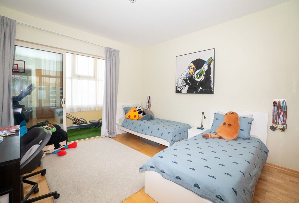 Qattouf Community townhouse Al Raha Gardens private garden