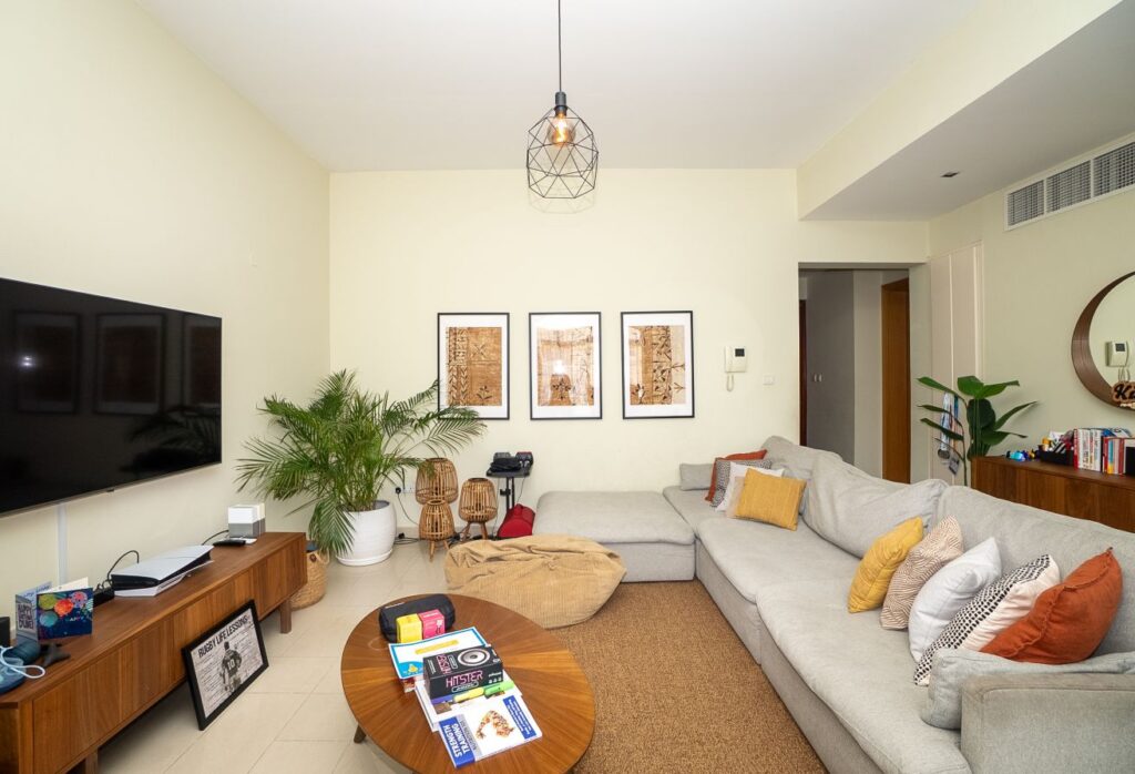 Qattouf Community townhouse Al Raha Gardens private garden