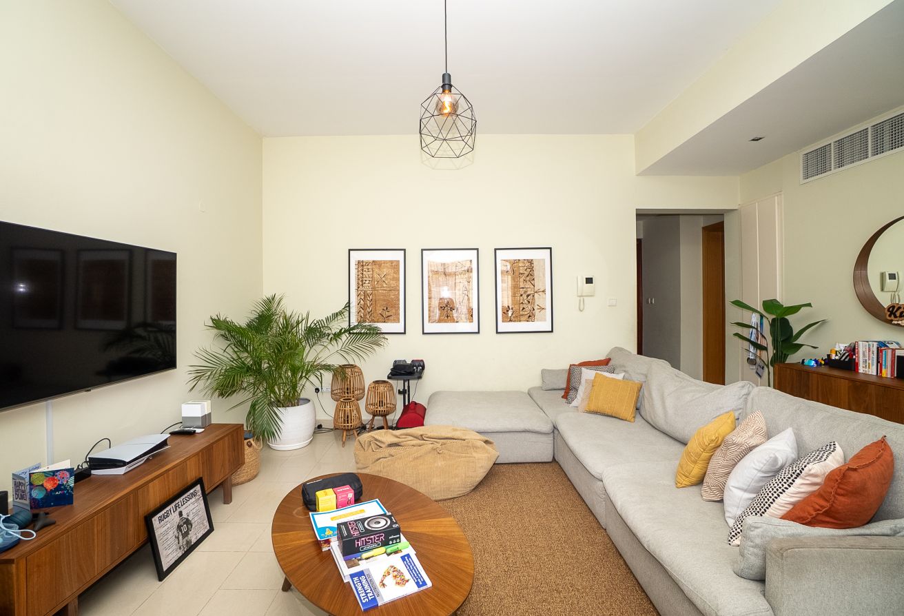 Qattouf Community townhouse Al Raha Gardens private garden