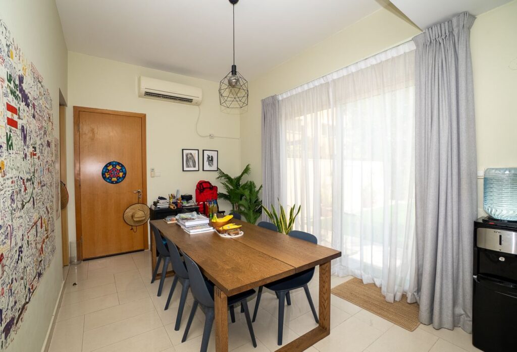 Qattouf Community townhouse Al Raha Gardens private garden