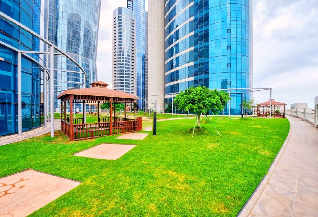 Hydra Avenue Towers studio apartment Al Reem Island community view