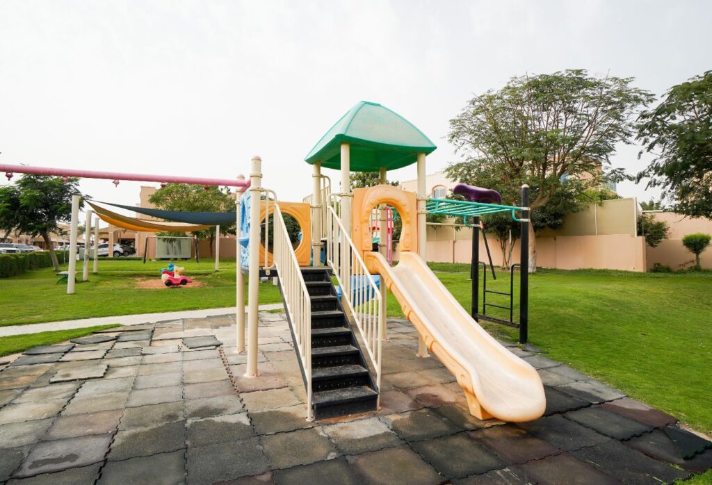 Al Reef Villas 2 bedroom villa garden Mediterranean style Abu Dhabi