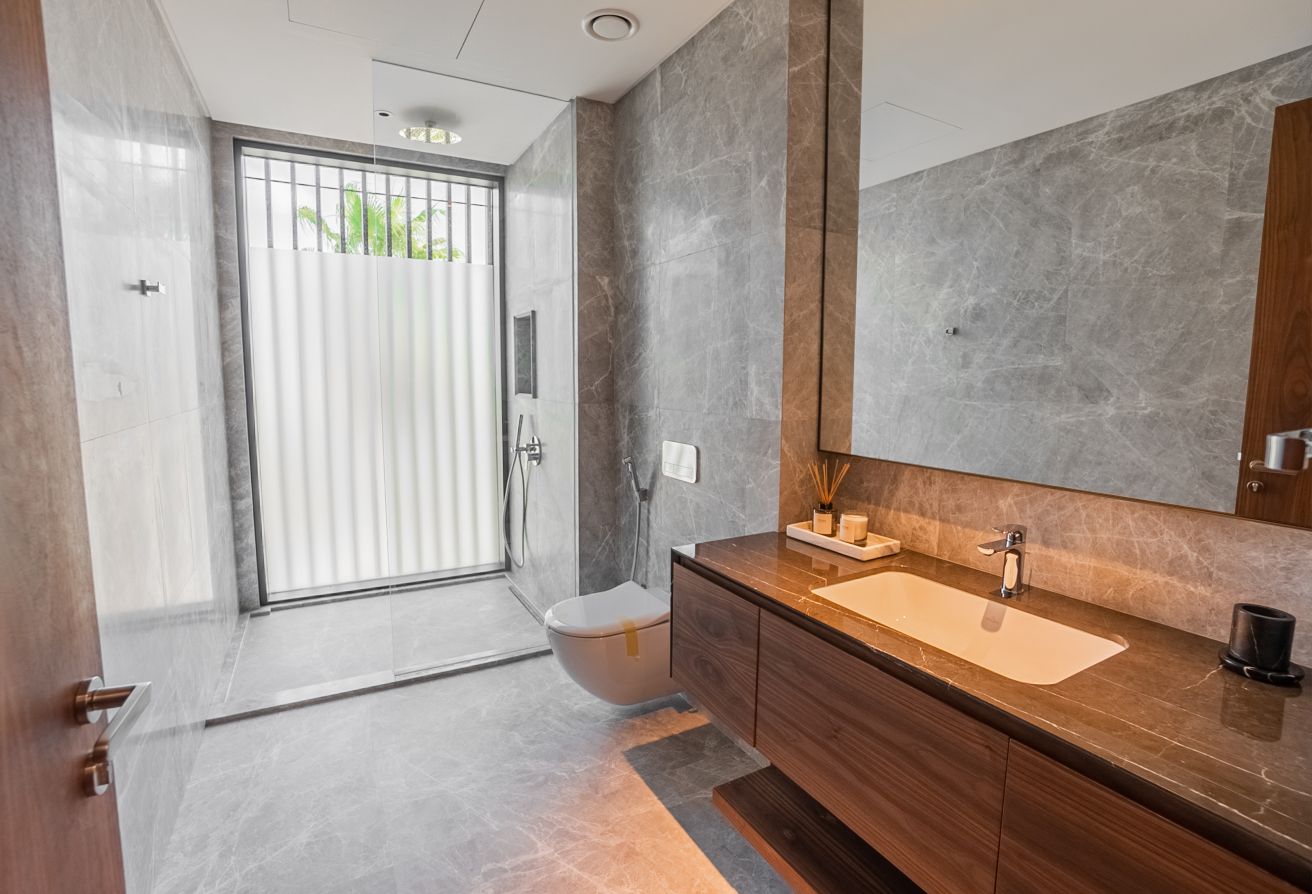 Modern villa with garden and private patio in gated Saadiyat Lagoons community