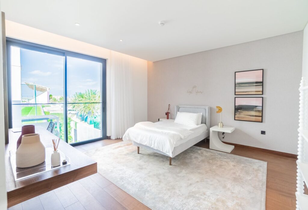 Modern villa with garden and private patio in gated Saadiyat Lagoons community