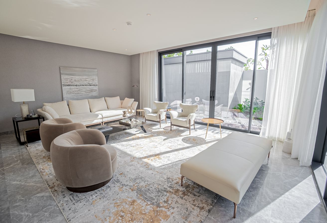 Modern villa with garden and private patio in gated Saadiyat Lagoons community