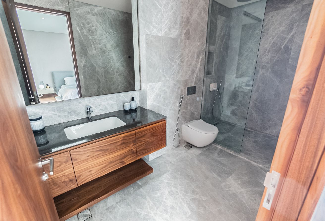 Modern villa with garden and private patio in gated Saadiyat Lagoons community