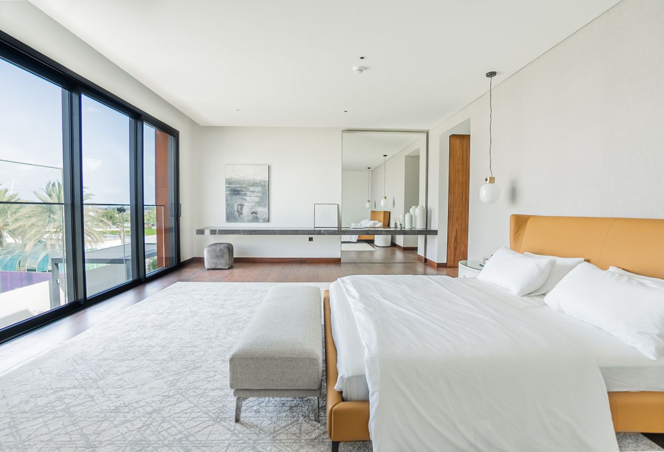 Modern villa with garden and private patio in gated Saadiyat Lagoons community