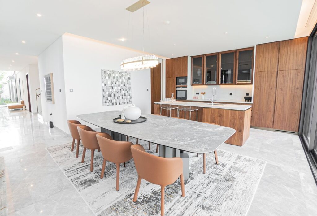 Modern villa with garden and private patio in gated Saadiyat Lagoons community