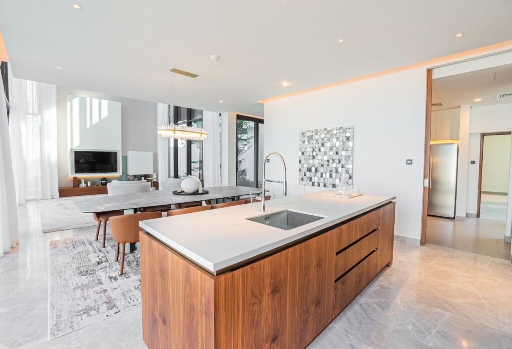 Modern villa with garden and private patio in gated Saadiyat Lagoons community