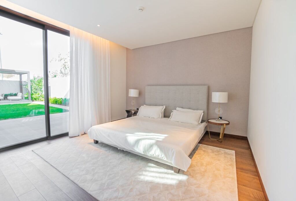 Modern villa with garden and private patio in gated Saadiyat Lagoons community