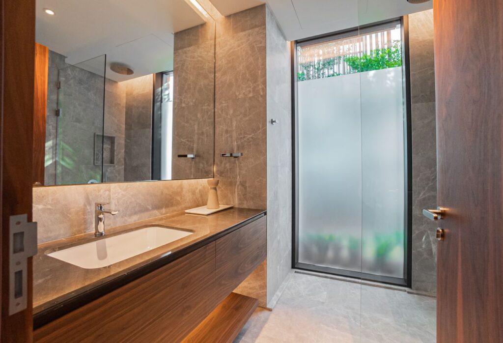 Modern villa with garden and private patio in gated Saadiyat Lagoons community