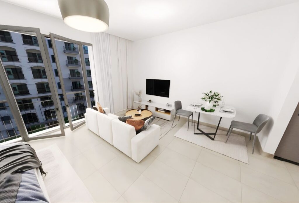 Yas Golf Collection studio apartment golf view Yas Island furnished