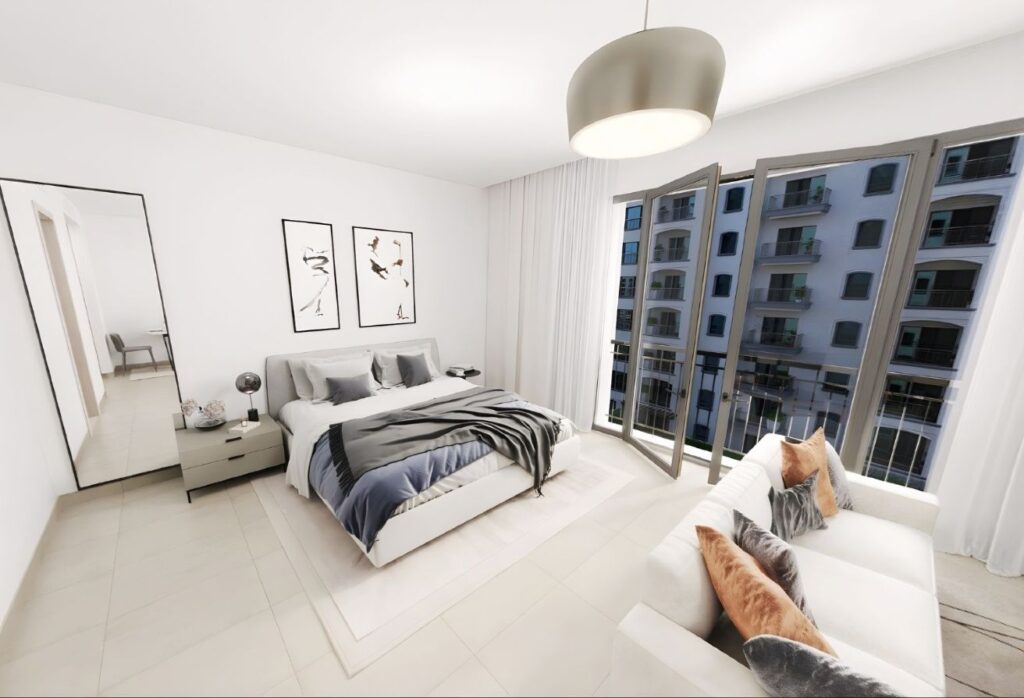 Yas Golf Collection studio apartment golf view Yas Island furnished