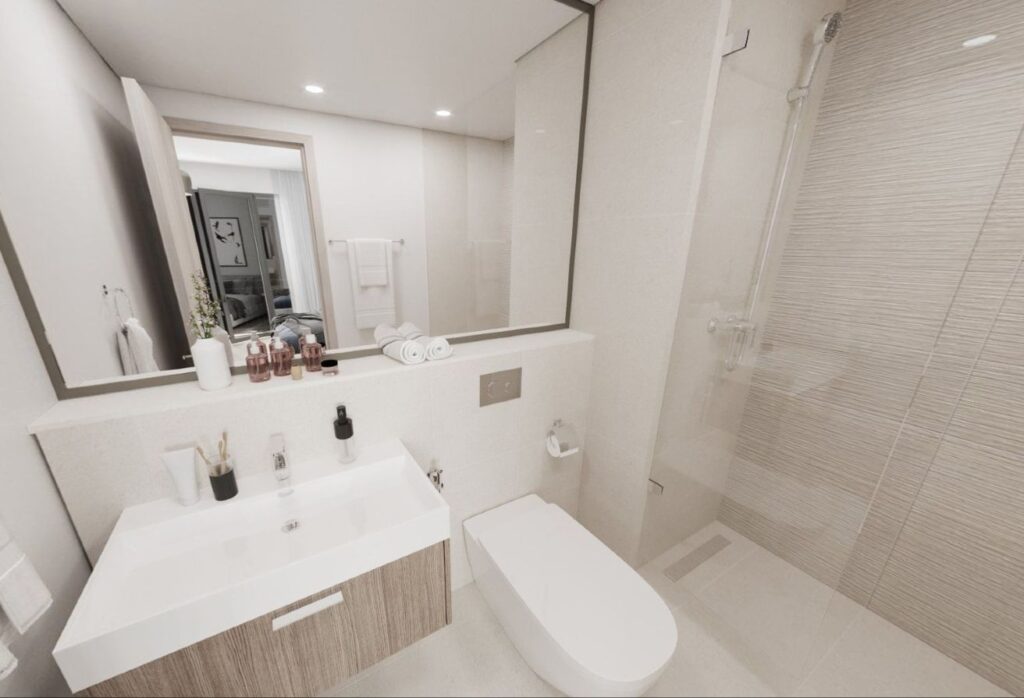 Yas Golf Collection studio apartment golf view Yas Island furnished