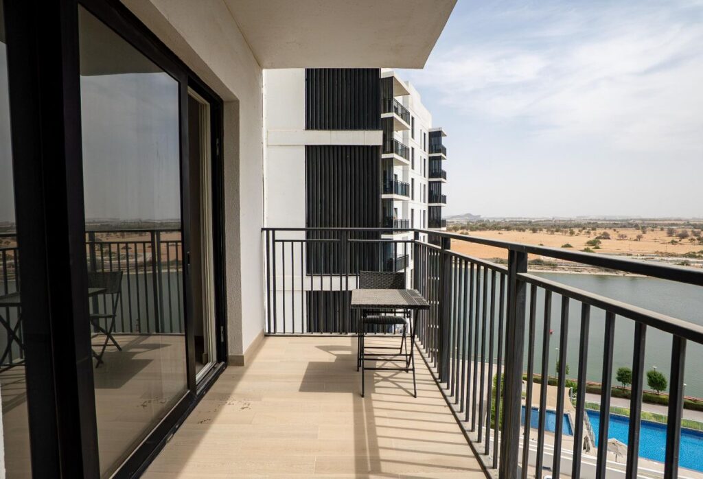 Waters Edge 1BR apartment vacant with pool view, 6.5 to 7.5 percent ROI and strong resale liquidity.