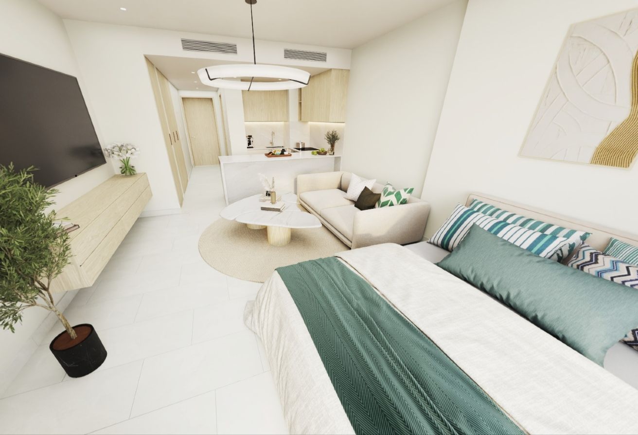 Yas Riva studio apartment Yas Island balcony ground floor investmen